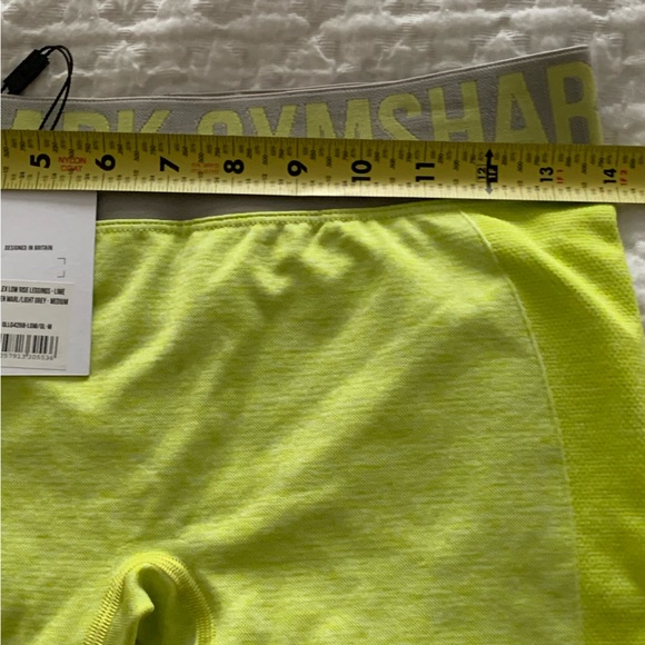 Gymshark Flex low rise leggings lime/grey NWT size M - Picture 9 of 16